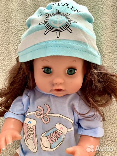 Кукла говорящая 40 см с одеждой длинные волосы