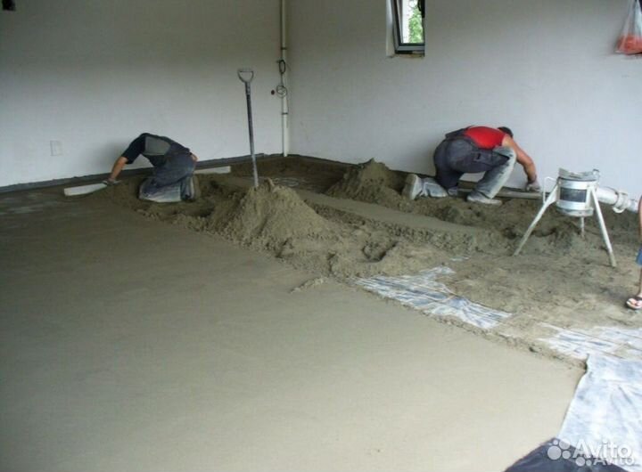 Полусухая стяжка пола за 1 день