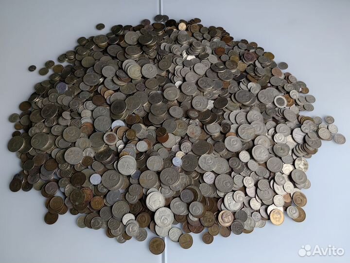 Монеты СССР. 9 кг. Около 8-10 тыс штук