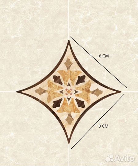 Наклейки интерьерные, для плиток, на пол или стены