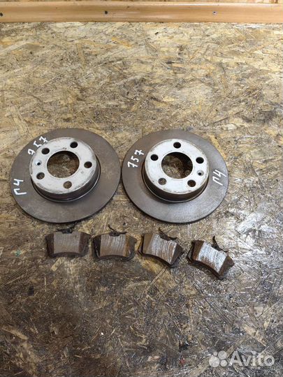 Диски Тормозные и Колодки Задние Гольф 4 Октавия