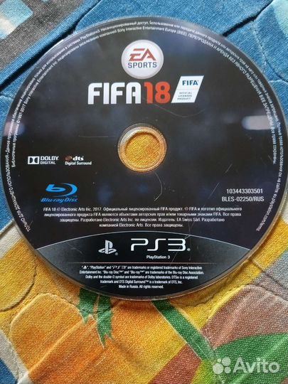 Диск для playstation3 Fifa2018