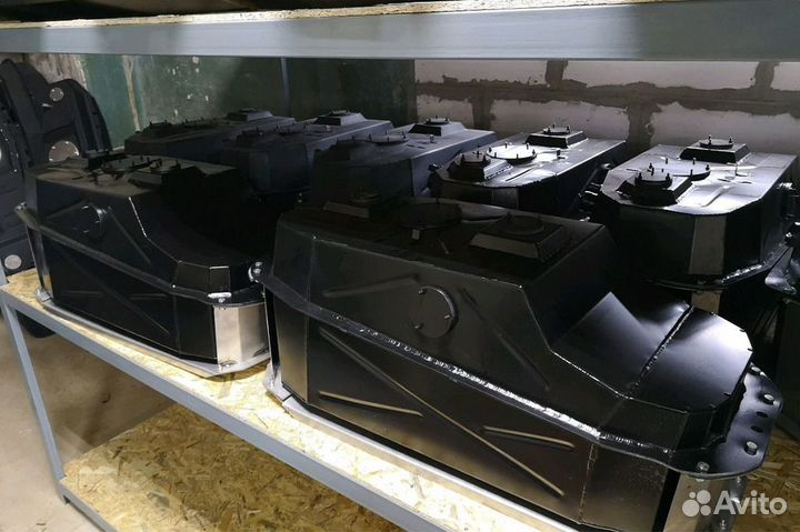 Алюминиевый бак Pajero Sport 1 с защитой 81л