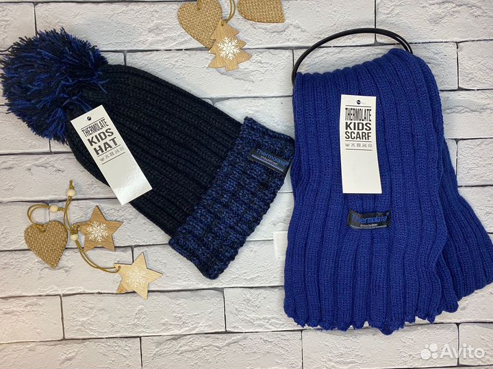 Комплект шапка и шарф для мальчика