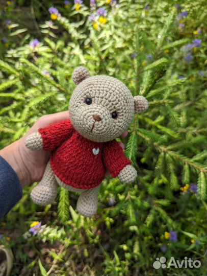 Мягкая Вязаная крючком игрушка Мишка Тедди Медведь