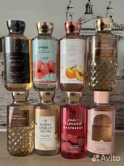 Bath and body works набор гели+ пенка