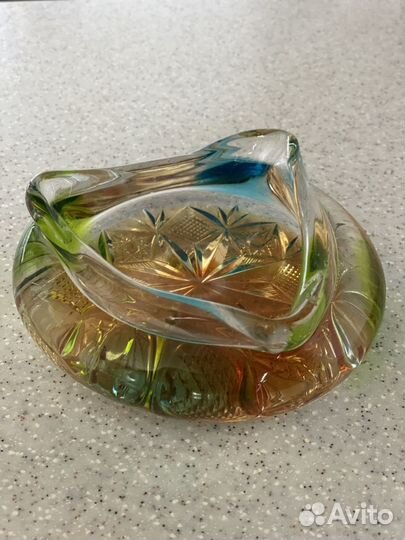 Пепельница СССР муранское стекло