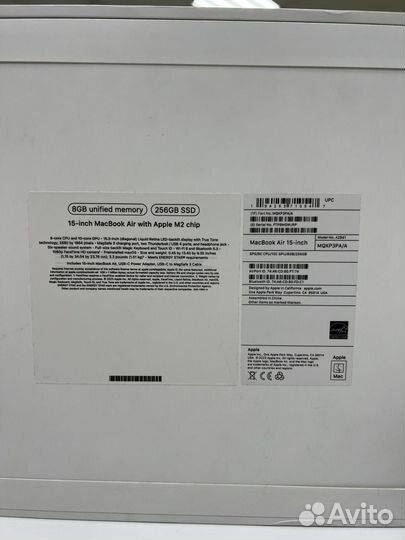 Macbook air 15 m2 256gb