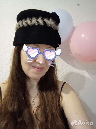 Шапка фетр с норкой