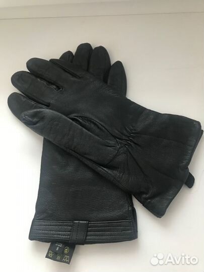 Перчатки кожаные + ремешок женский