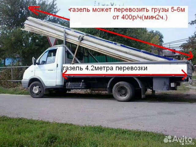Услуги газель 6 метров