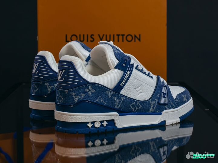 Louis Vuitton Trainer Denim White Blue
