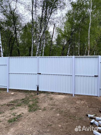 Заборы из профнастила / забор под ключ / заборы