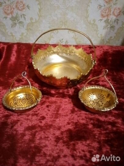 Алюминиевая посуда с позолотой СССР