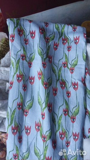 Лен авторский ткань