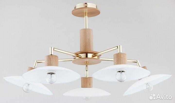 Люстра металл и стекло на кухню современная Польша