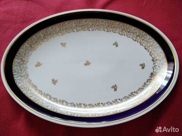 Блюдо фарфоровое кобальт Weimar