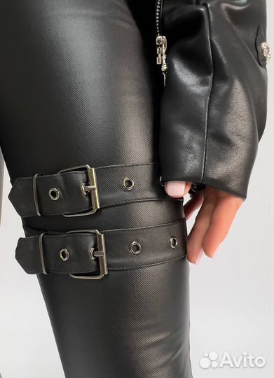 Кожаные леггинсы