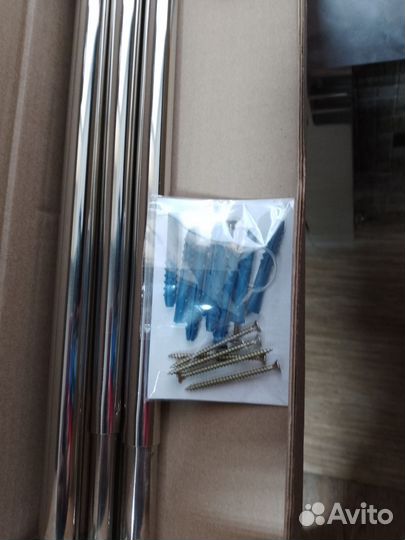 Карниз для ванной угловой + штора