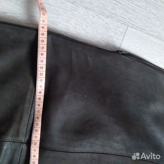Кожаная юбка натуральная 46