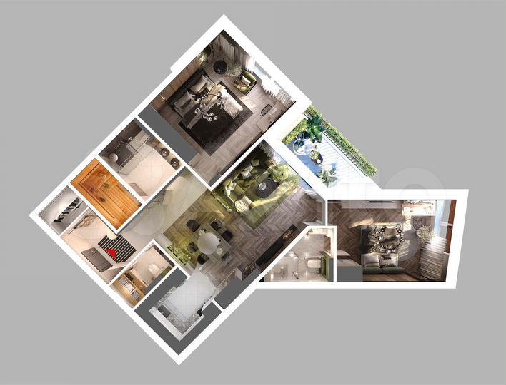 2-к. квартира, 89,1 м², 9/14 эт.