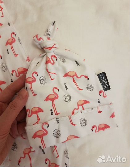 Пеленальный кокон и шапочка Mjolk 3-6 кг