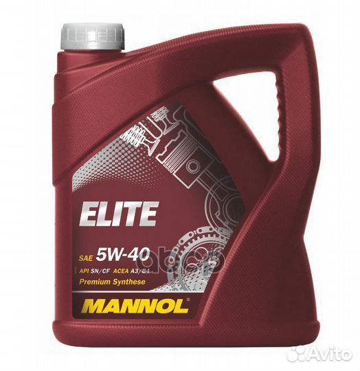 Моторное масло mannol Elite 5W-40 4л синтетика