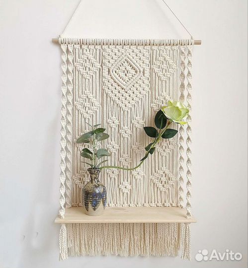 Полочка в стиле макраме