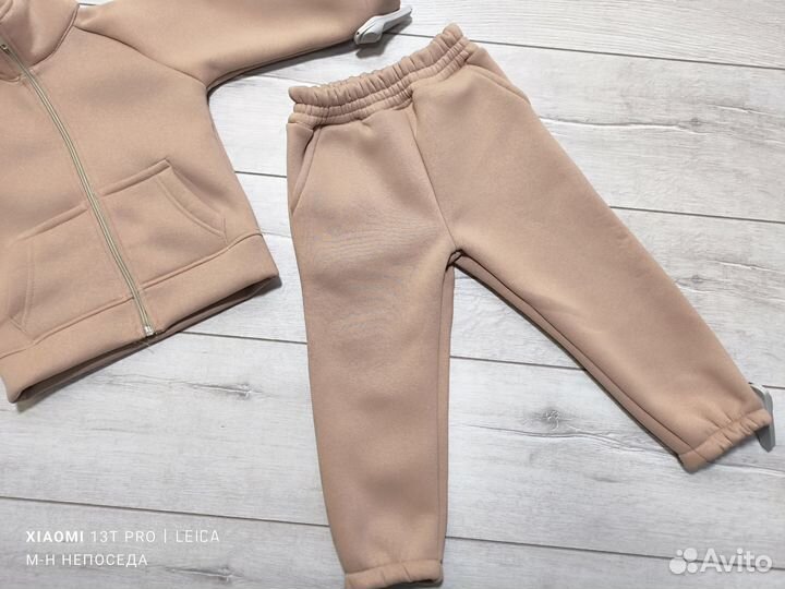 Костюм футер трехнитка с начёсом 86-104 см