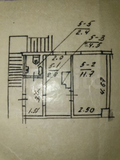 2-к. квартира, 27,4 м², 2/2 эт.