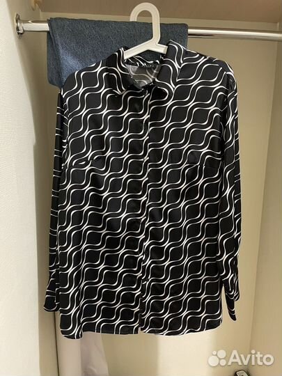 Блуза Zarina черно-белая