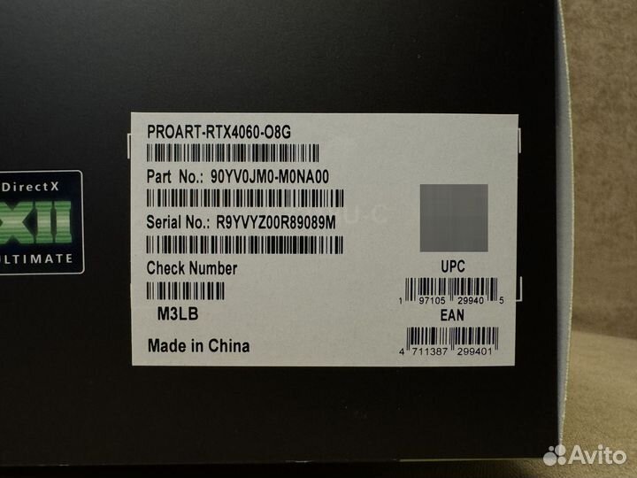 Новая RTX 4060 asus ProArt