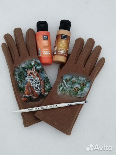 Перчатки с ручной росписью