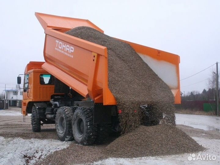 Щебень \ Отсев гравийный средний от трех кубов