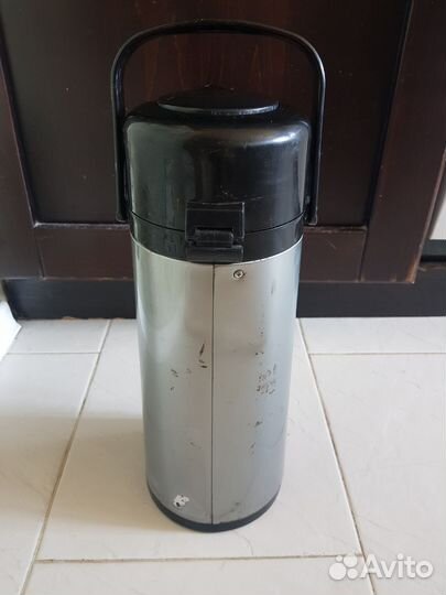 Термос thermos стеклянная колба 1,8 л помпа