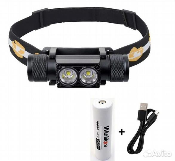 Фонарь налобный H25S Black 