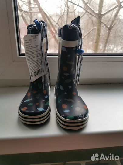 Детские резиновые сапоги 24 размер