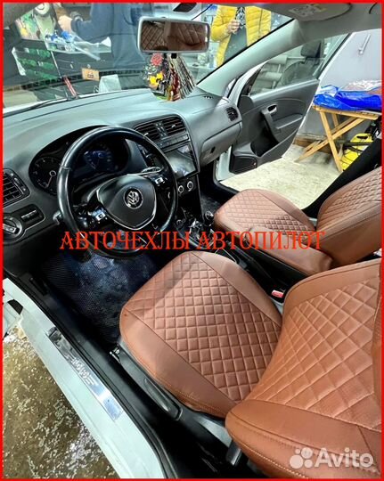 Чехлы Автопилот Volkswagen Polo 5 Sd из экокожи