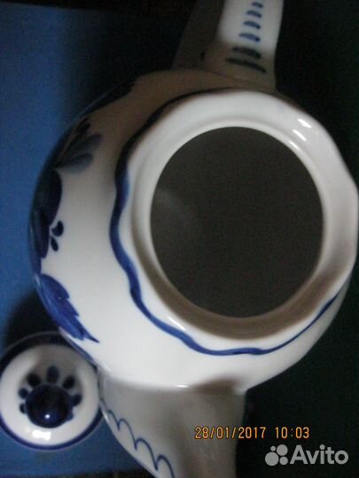 Гжель. Чайник-заварной. Советский период