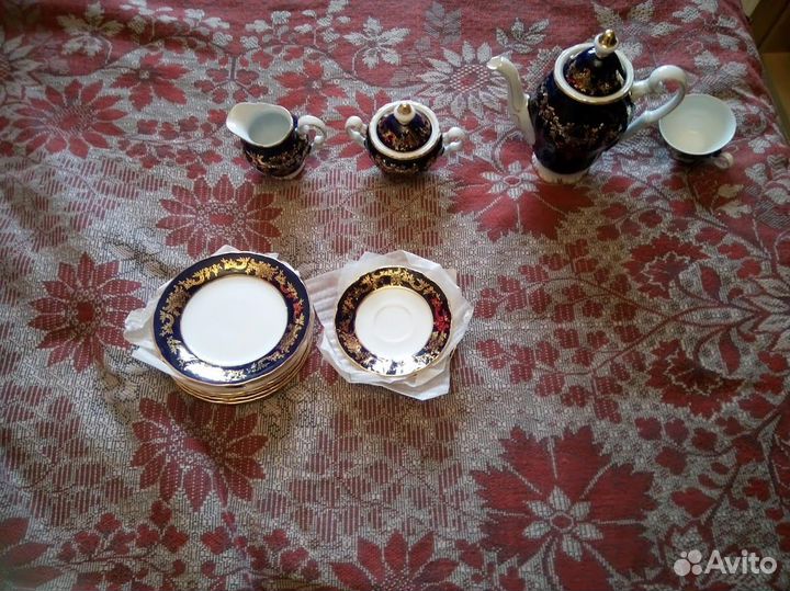 Чайный сервиз Yusui porcelain 24 kt.g.p czech deco