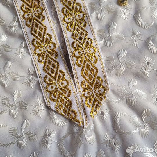 Крестильная рубашка для мальчика 80 - 86 см