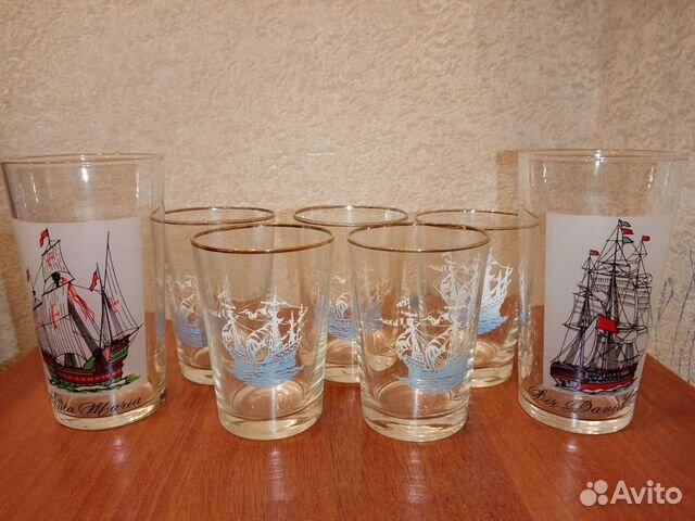 Стаканы с кораблями