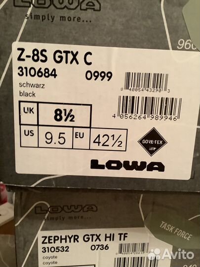 Оригинальные ботинки Lowa zephyr,Словакия