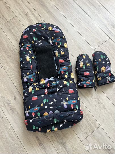 Зимний конверт в коляску leokid