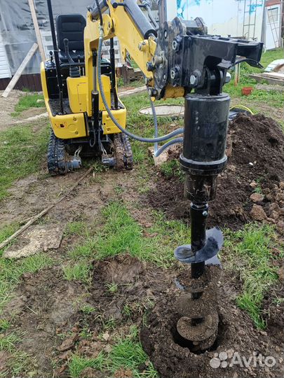 Услуги мини экскаватора, услуга ямобура, дренаж