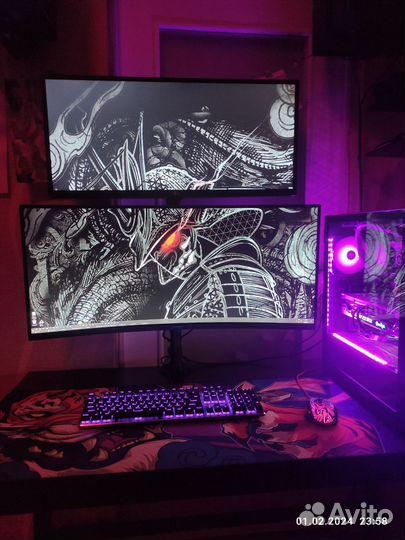 Кронштейн для двух мониторов вертикальный