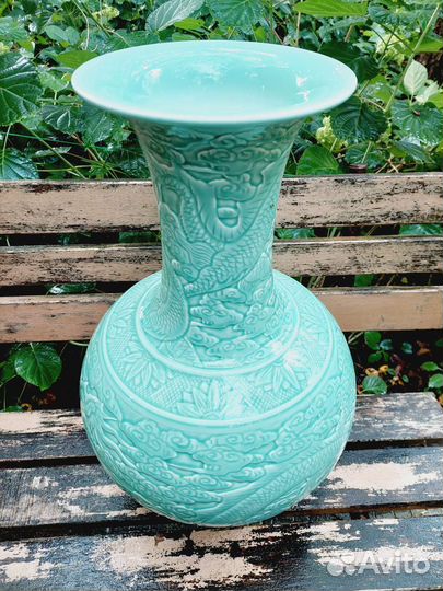 Ваза напольная Китай. Китайская ваза. Селадон