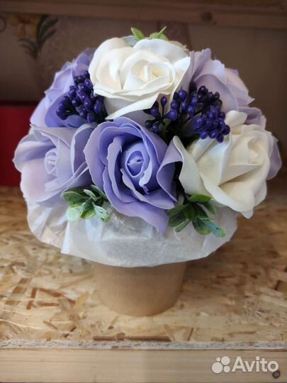 Букет из мыльных цветов