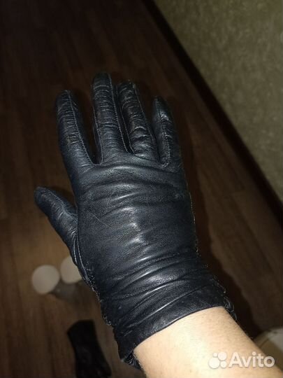 Перчатки кожаные