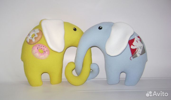 Слоники - игрушки подушки